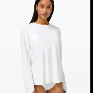 Lululemon Waterside Relaxed UVP Long Sleeve White Size M